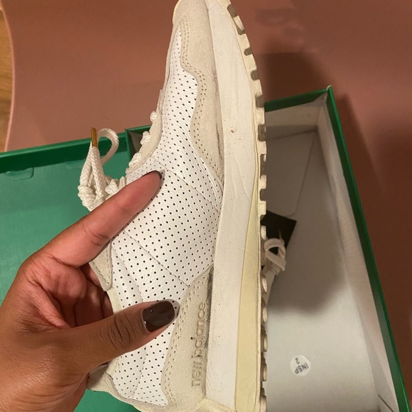 New Balance White and Green Sneakers - Picture 7 of 8